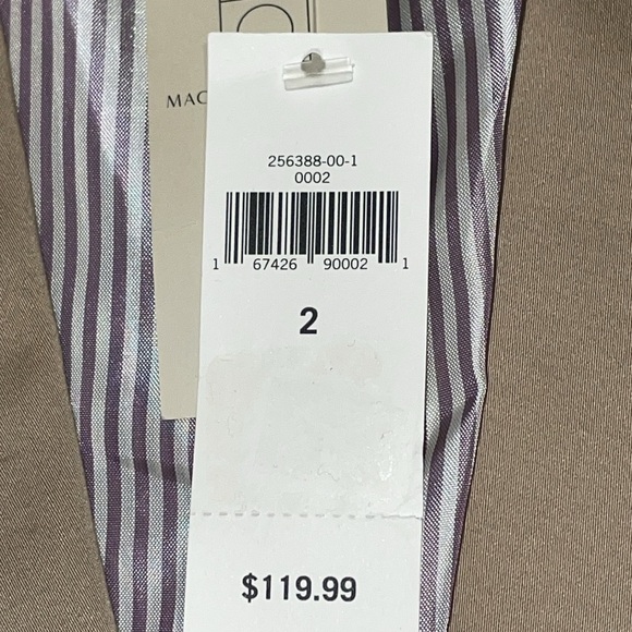 NWT Banana Republic Tan Lined Blazer.  Machine Washable. Size 2. - Picture 9 of 13
